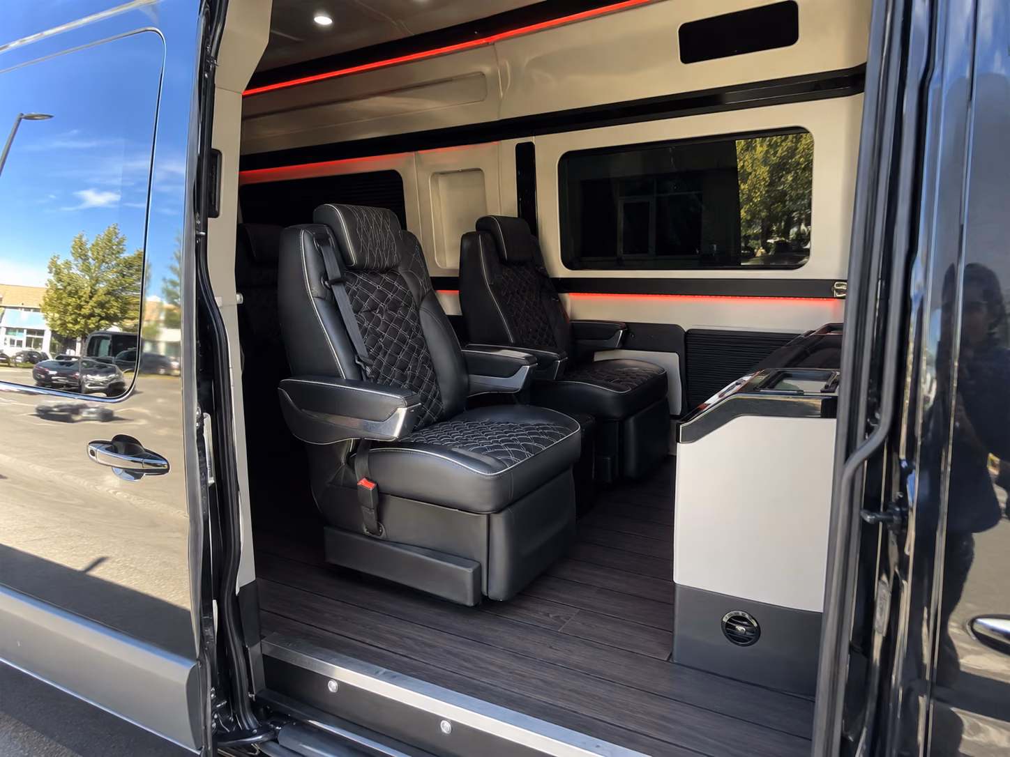gilbert 10 passenger sprinter van inside