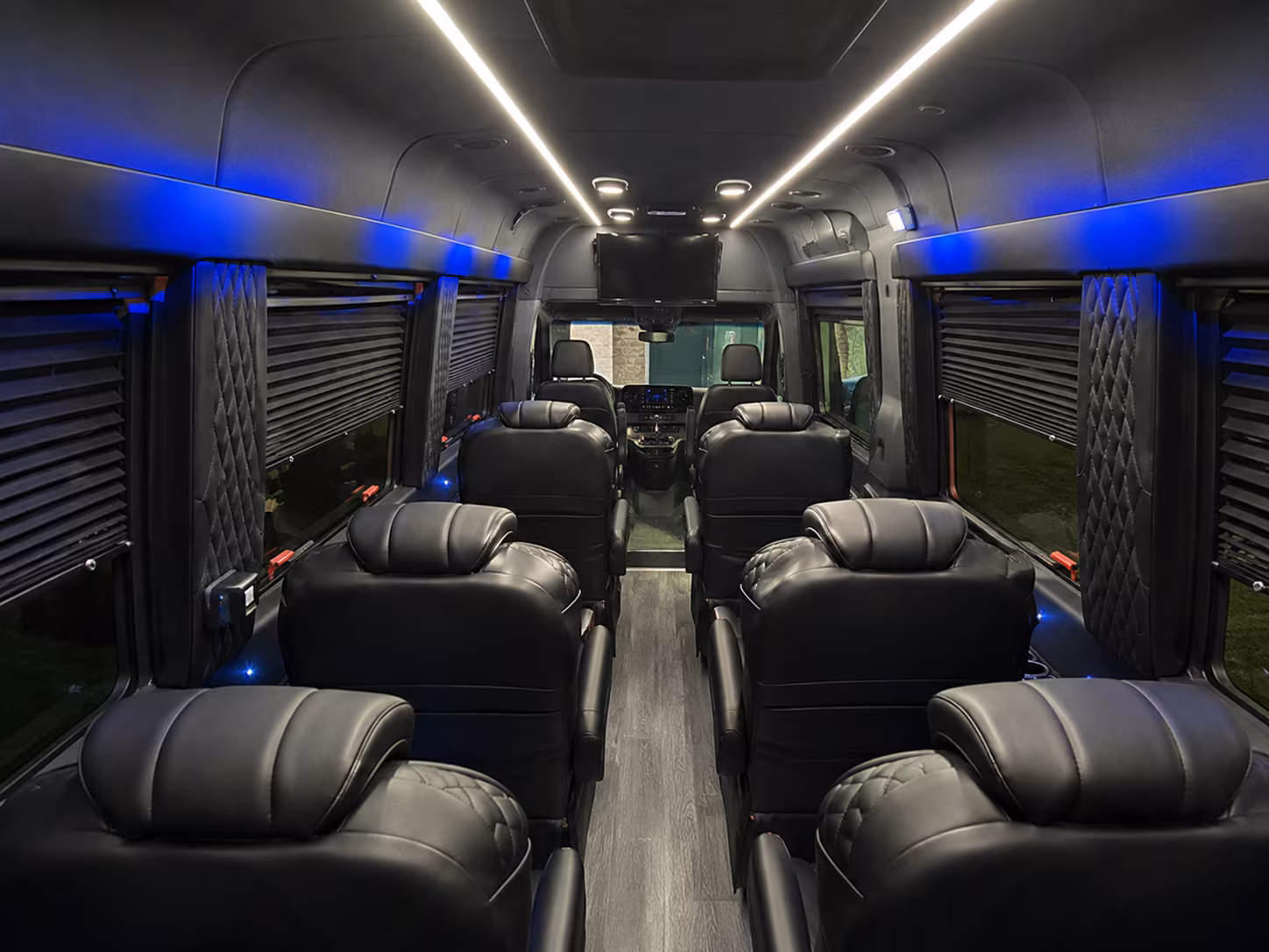 gilbert 18 passenger sprinter van inside