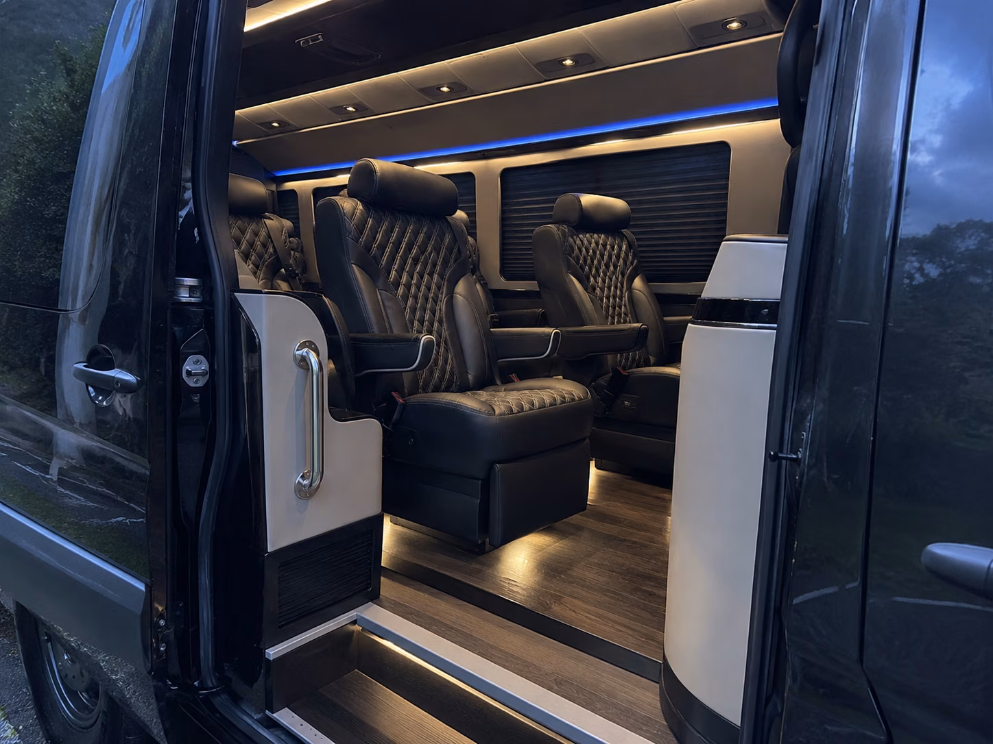 gilbert 8 passenger sprinter van inside